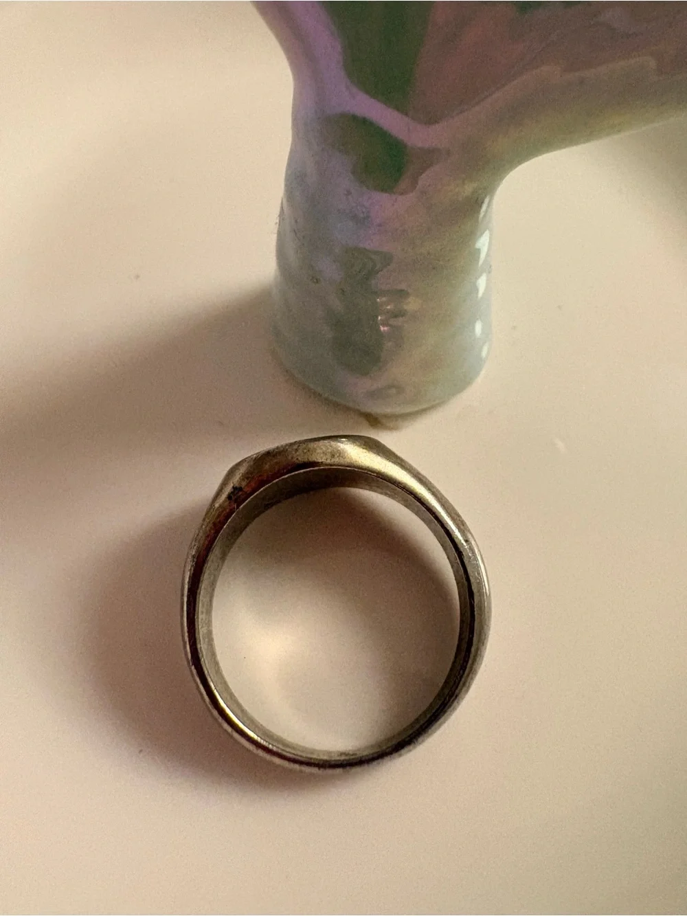 Silver Moon & Stars Signet Ring